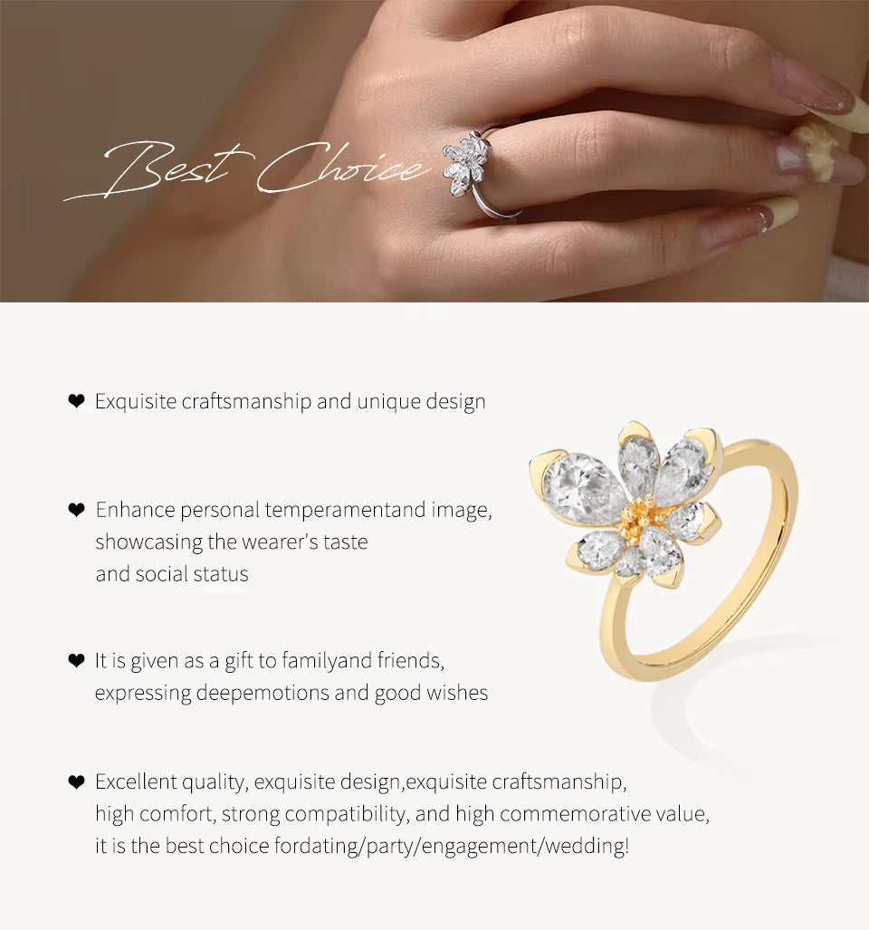 Vixonna Pear Cut Moissanite Engagement Ring 925 Silver D Color VVS1