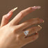 Vixonna Pear Cut Moissanite Engagement Ring 925 Silver D Color VVS1