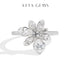 Vixonna Pear Cut Moissanite Engagement Ring 925 Silver D Color VVS1