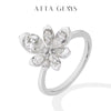 Vixonna Pear Cut Moissanite Engagement Ring 925 Silver D Color VVS1