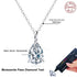Vixonna Pear Cut Moissanite Pendant Necklace 925 Silver D Color VVS1