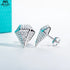 Vixonna Rhombus Moissanite Stud Earrings 0.94cttw 925 Silver