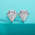 Vixonna Rhombus Moissanite Stud Earrings 0.94cttw 925 Silver