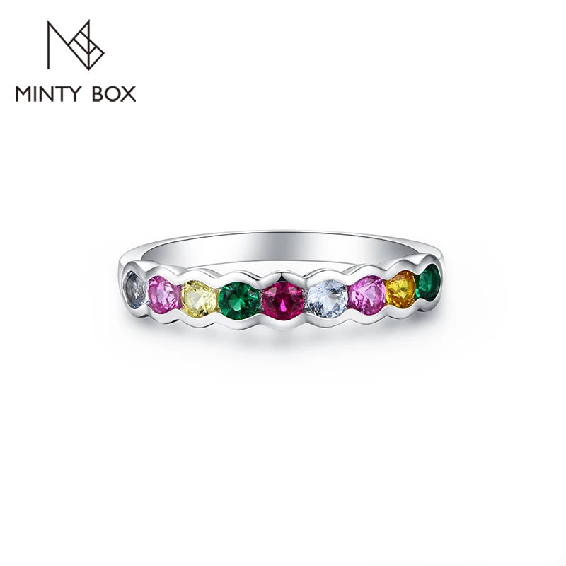Vixonna Round Cut Corundum Ring 925 Silver 0.10 Inch