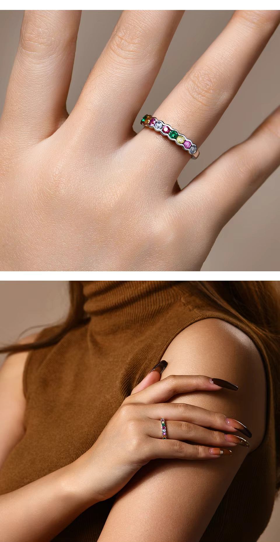 Vixonna Round Cut Corundum Ring 925 Silver 0.10 Inch