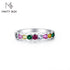 Vixonna Round Cut Corundum Ring 925 Silver 0.10 Inch