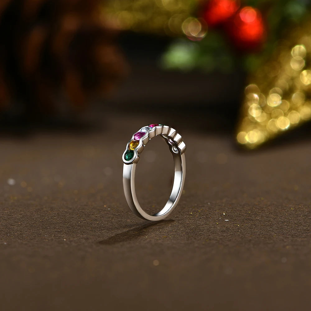 Vixonna Round Cut Corundum Ring 925 Silver 0.10 Inch