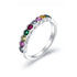 Vixonna Round Cut Corundum Ring 925 Silver 0.10 Inch