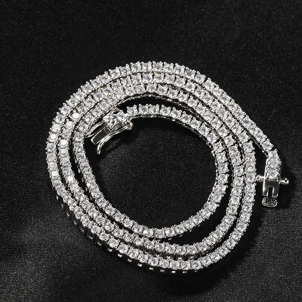 Vixonna Unisex AAA Zircon Tennis Chain Necklace 4mm