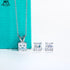 Vixonna Women's Asscher Moissanite Necklace Earrings Jewelry Set 925 Silver