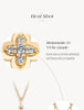 Vixonna Women's Clover Moissanite Pendant Necklace 925 Silver D Color VVS1