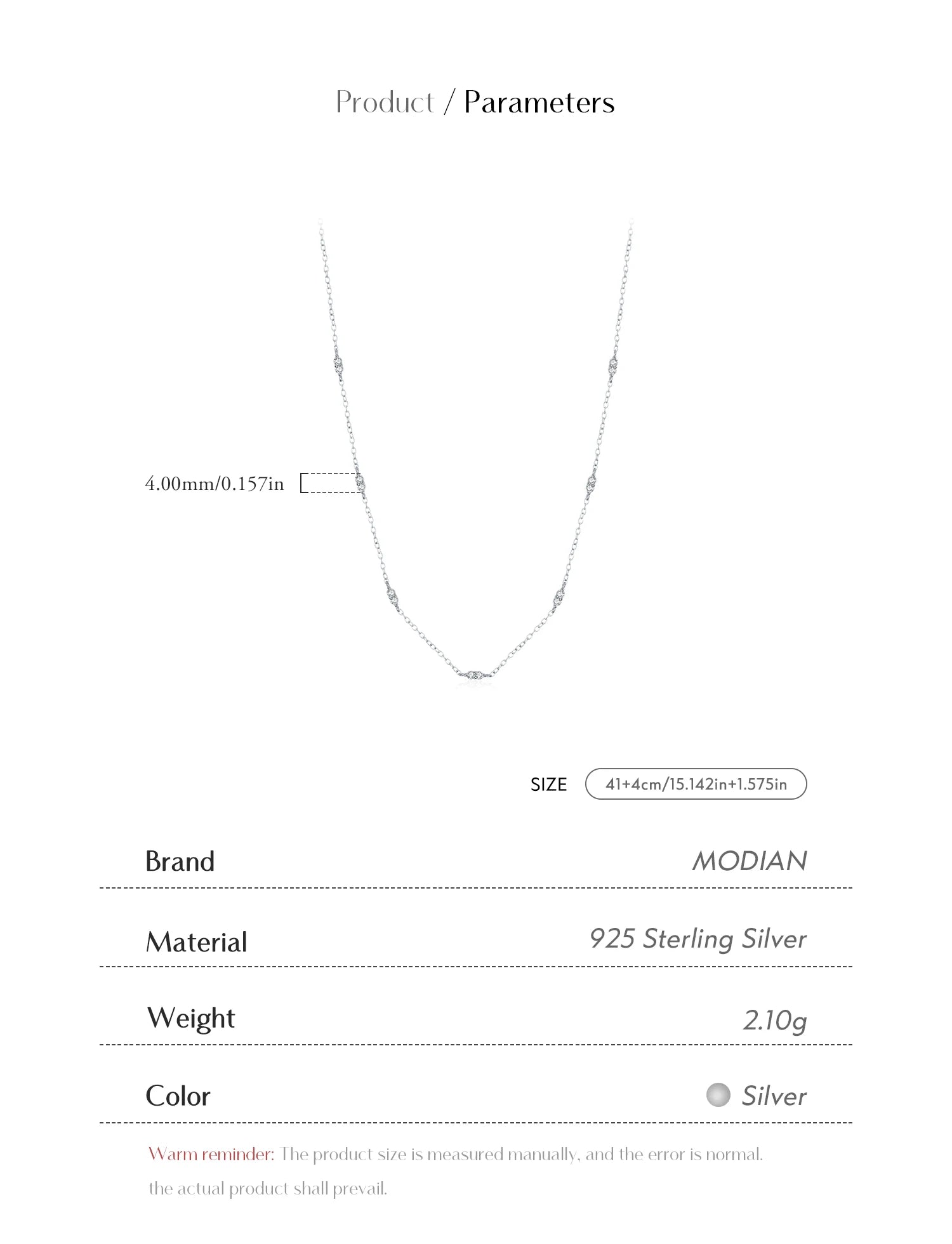 Vixonna Women's CZ Charm Choker Necklace 925 Silver White Gold