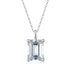 Vixonna Women's Emerald Cut Moissanite Pendant Necklace 925 Silver D Color VVS1