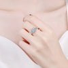 Vixonna Women's Emerald Cut Moissanite Wedding Ring 3ct D Color 925 Silver