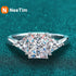 Vixonna Women's Emerald Cut Moissanite Wedding Ring 3ct D Color 925 Silver