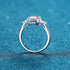 Vixonna Women's Emerald Cut Moissanite Wedding Ring 3ct D Color 925 Silver