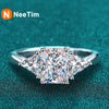 Vixonna Women's Emerald Cut Moissanite Wedding Ring 3ct D Color 925 Silver