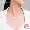 Vixonna Women's Enamel Hearts Pendant Necklace 925 Silver Link Chain