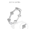 Vixonna Women's Eternity Wedding Band Ring 925 Silver D Color VVS1
