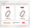 Vixonna Women's Eternity Wedding Band Ring 925 Silver D Color VVS1