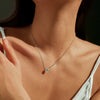 Vixonna Women's Geometric Moissanite Pendant Necklace 925 Silver D Color