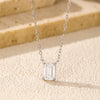 Vixonna Women's Geometric Moissanite Pendant Necklace 925 Silver D Color