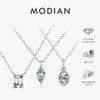 Vixonna Women's Geometric Moissanite Pendant Necklace 925 Silver D Color
