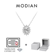 Vixonna Women's Geometric Moissanite Pendant Necklace 925 Silver D Color