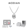 Vixonna Women's Geometric Moissanite Pendant Necklace 925 Silver D Color