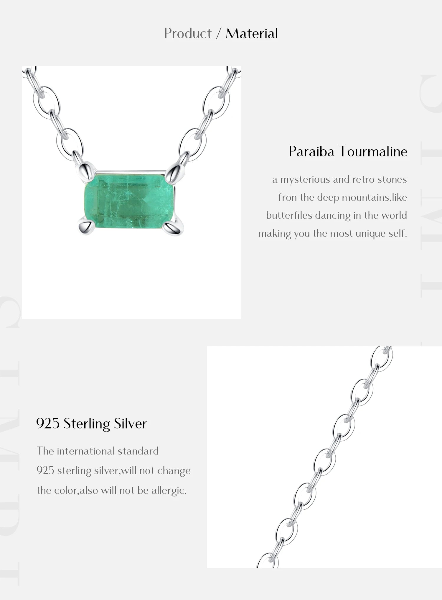 Vixonna Women's Green Tourmaline Pendant Necklace 925 Silver
