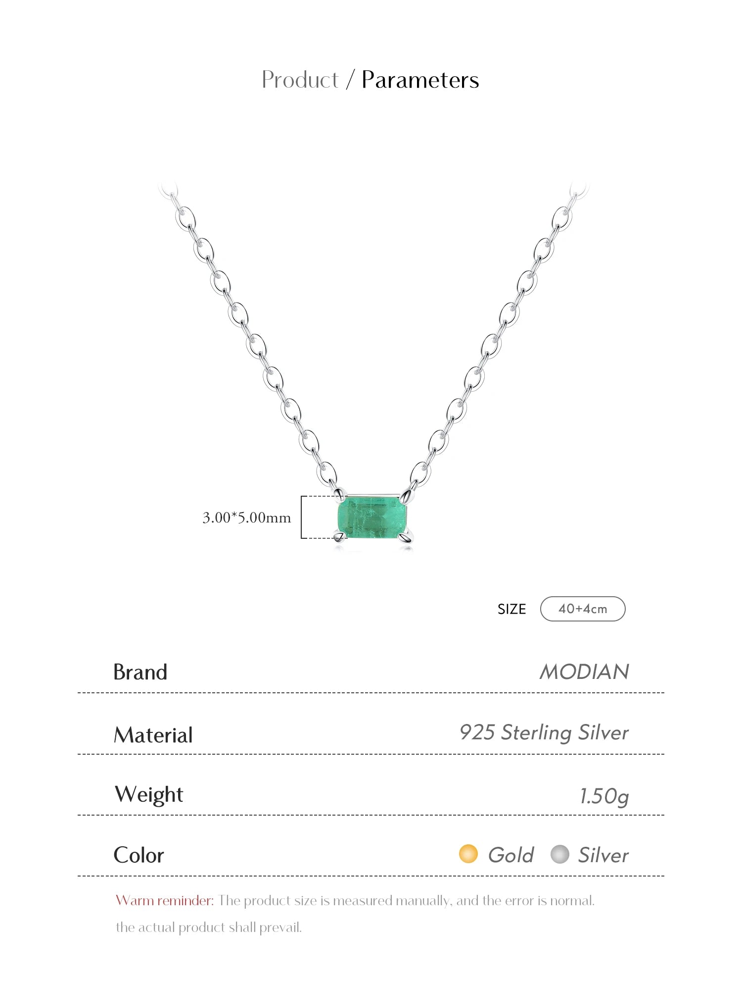 Vixonna Women's Green Tourmaline Pendant Necklace 925 Silver