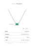 Vixonna Women's Green Tourmaline Pendant Necklace 925 Silver