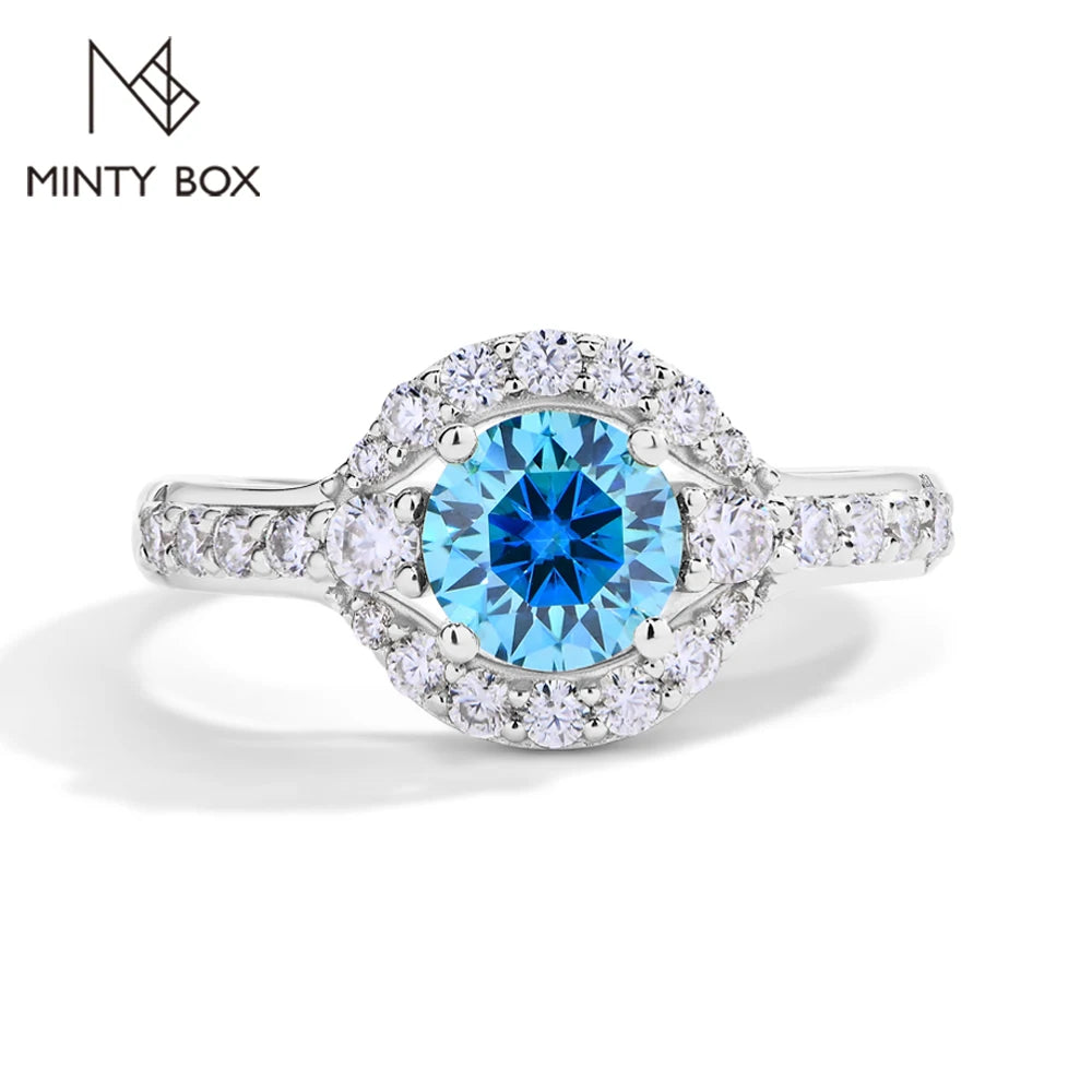 Vixonna Women's Halo Moissanite Engagement Ring 1ct 925 Silver D Color VVS1