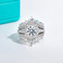 Vixonna Women's Halo Moissanite Engagement Ring 2ct 925 Silver D Color