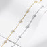 Vixonna Women's Mini Flowers CZ Link Chain Bracelet 925 Silver