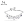 Vixonna Women's Moissanite Beaded Bracelet 925 Silver D Color VVS1