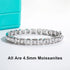 Vixonna Women's Moissanite Bezel Bangle Bracelet 925 Silver D Color