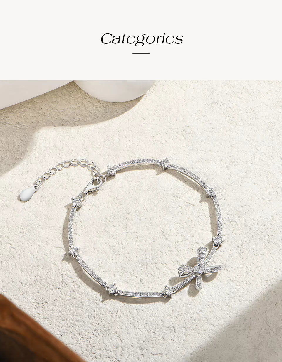 Vixonna Women's Moissanite Bow Bracelet 925 Silver D Color VVS1