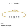 Vixonna Women's Moissanite Bracelet 925 Silver D Color VVS1 Round