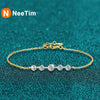 Vixonna Women's Moissanite Bracelet 925 Silver D Color VVS1 Round