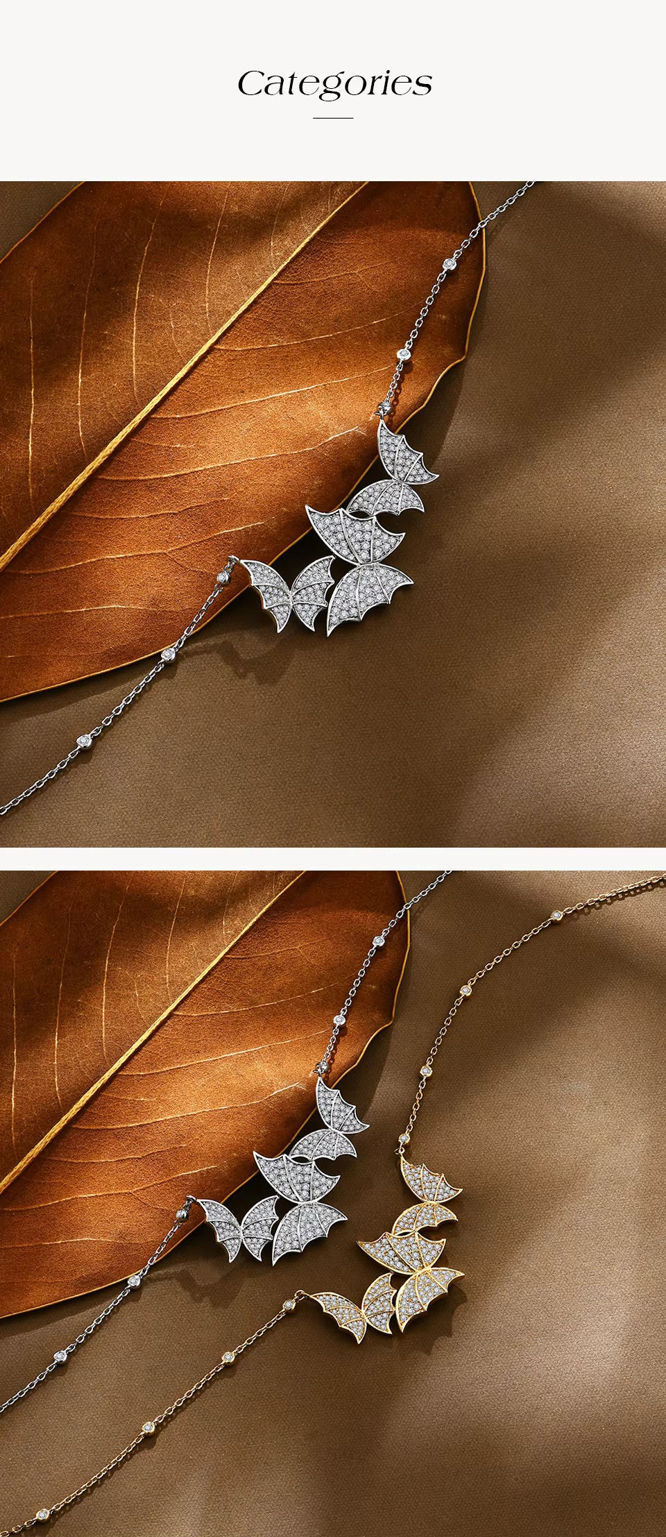 Vixonna Women's Moissanite Butterfly Necklace 925 Silver D Color VVS1