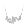 Vixonna Women's Moissanite Butterfly Necklace 925 Silver D Color VVS1