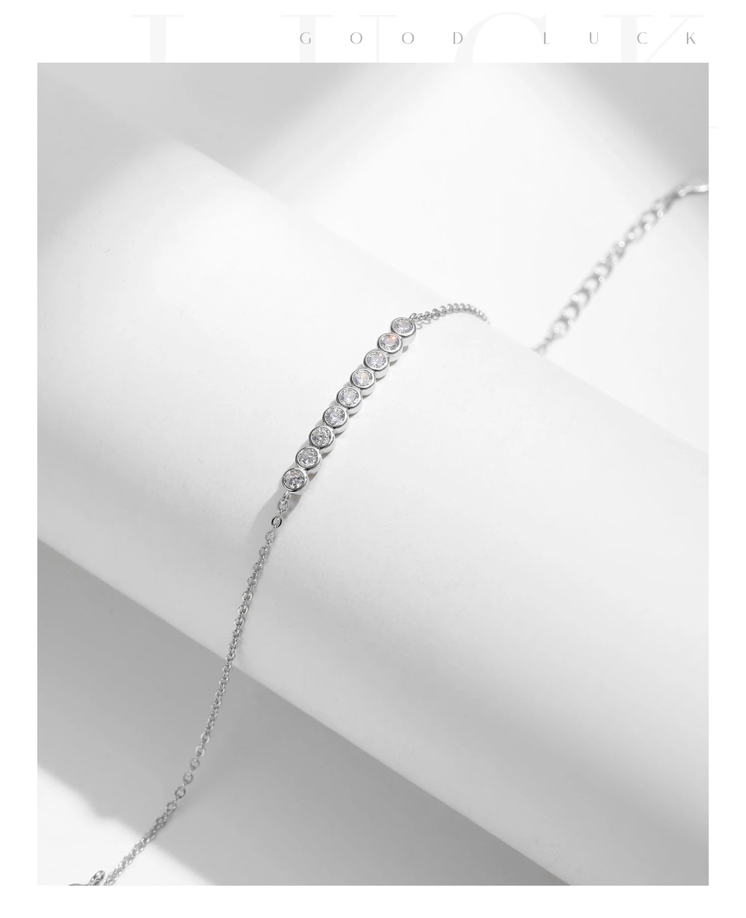 Vixonna Women's Moissanite Chain Link Bracelet 925 Silver D Color VVS1
