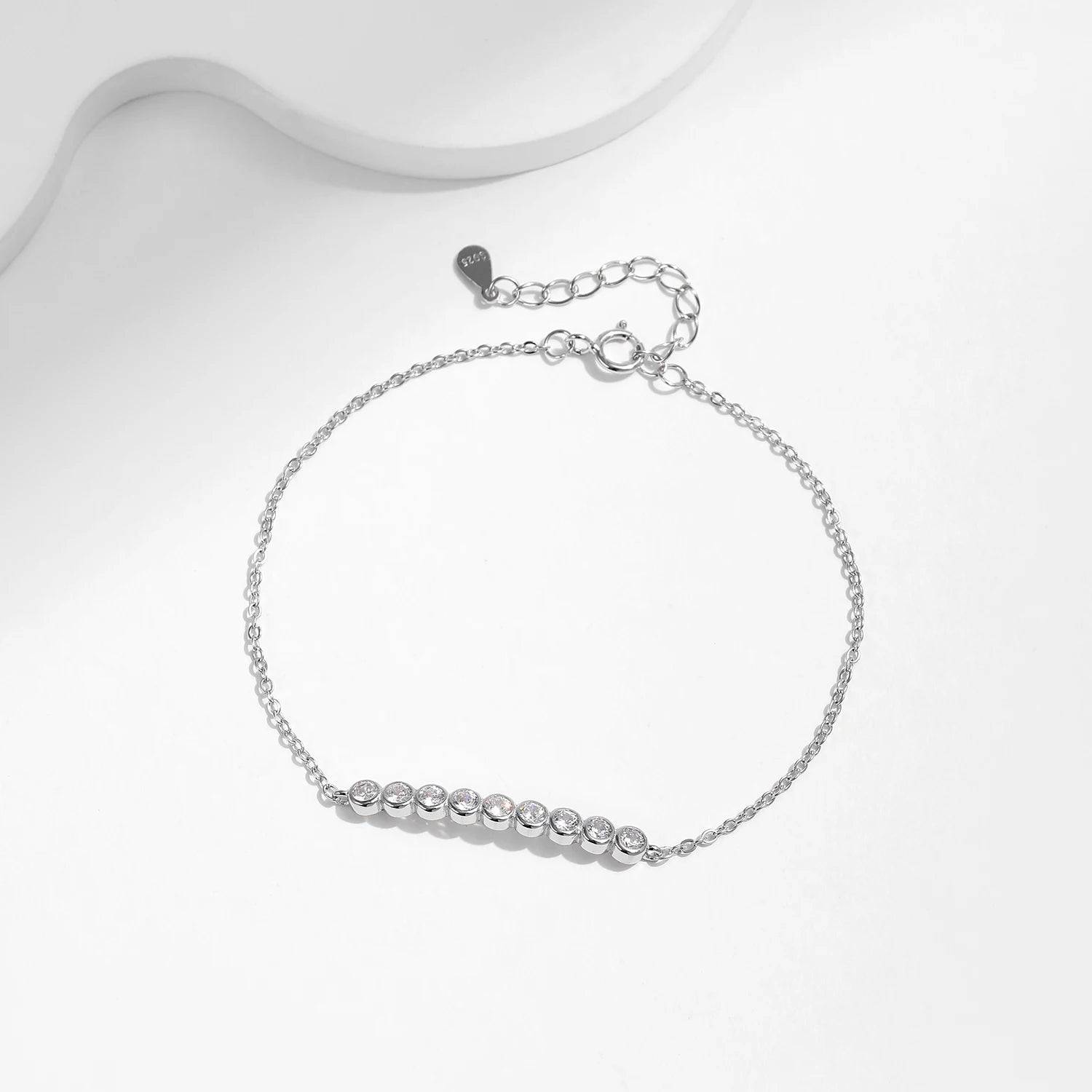 Vixonna Women's Moissanite Chain Link Bracelet 925 Silver D Color VVS1