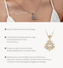 Vixonna Women's Moissanite Christmas Tree Pendant Necklace 925 Silver D Color