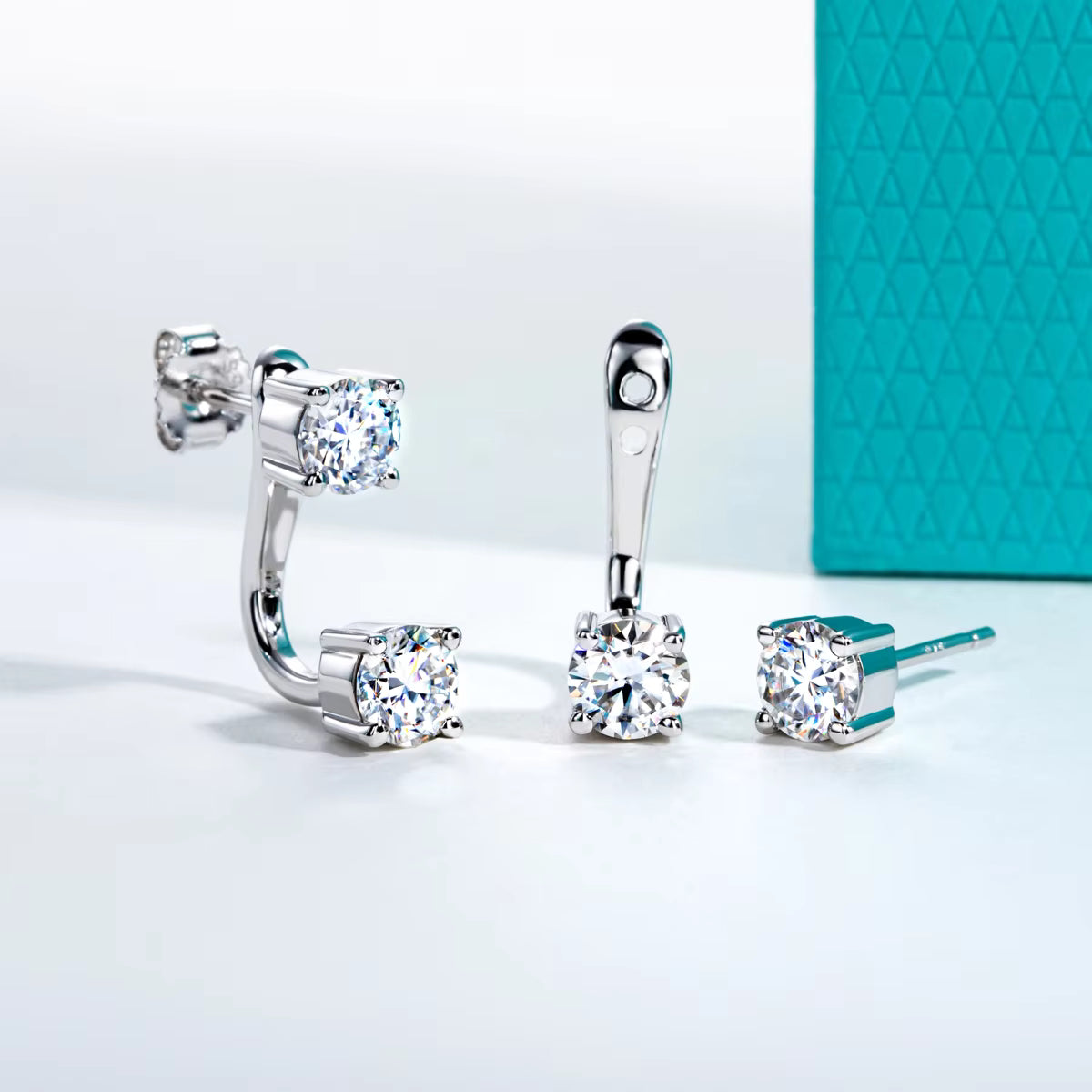 Vixonna Women's Moissanite Classic Hoop Earrings 2.4cttw 925 Silver D Color