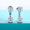 Vixonna Women's Moissanite Classic Hoop Earrings 2.4cttw 925 Silver D Color