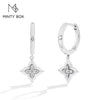 Vixonna Women's Moissanite Clover Dangle Earrings 925 Silver D Color VVS1