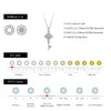 Vixonna Women's Moissanite Clover Key Pendant Necklace 925 Silver D Color