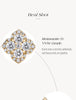 Vixonna Women's Moissanite Clover Stud Earrings 925 Silver D Color VVS1